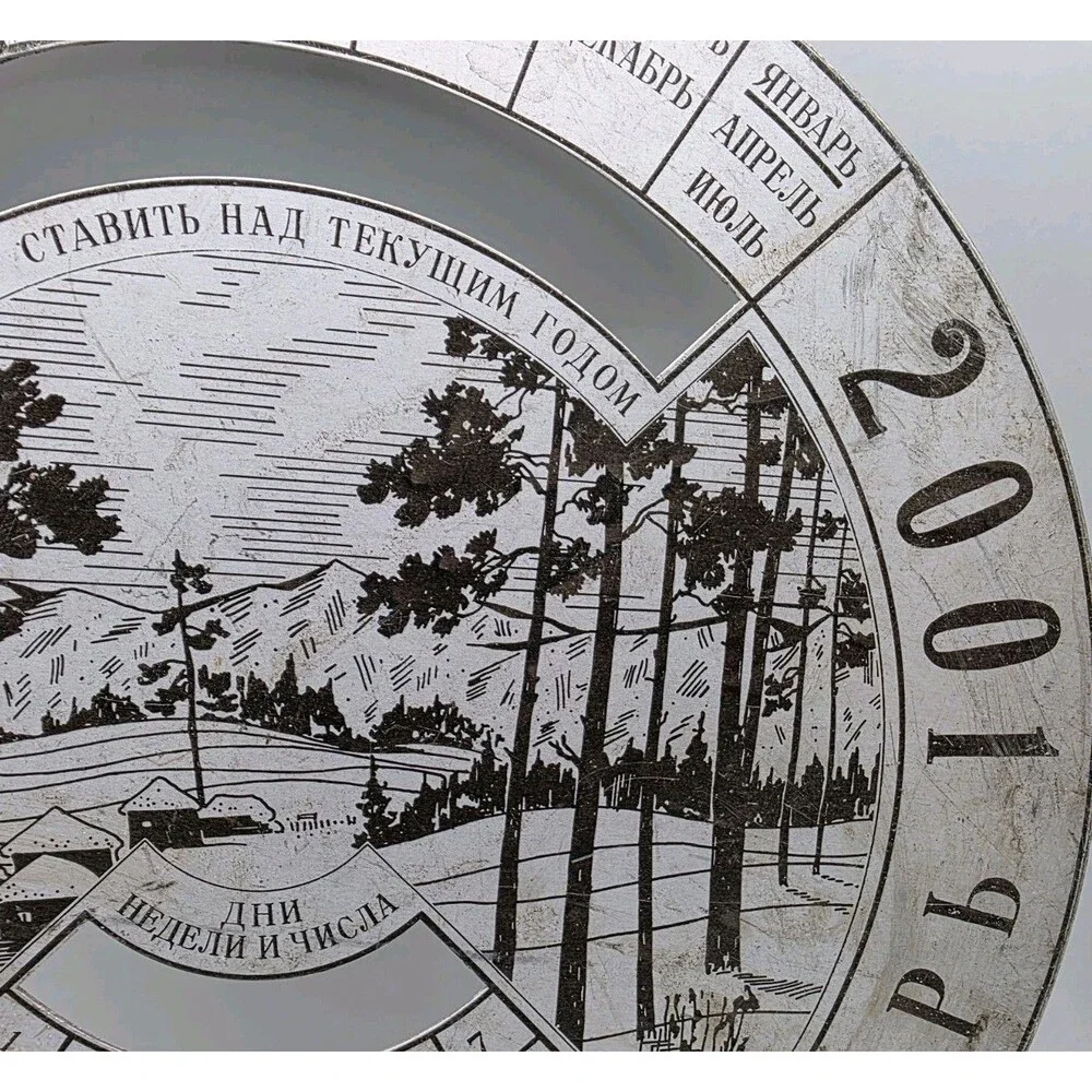 Vintage USSR Wall Decor Soviet Perpetual Calendar 1981 2001